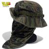 Image 2 : Vintage USA Made Military Camo Hat Type II With Camo Scarf