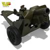 Image 6 : 3x Vintage Britains Metal Canon Military Toys