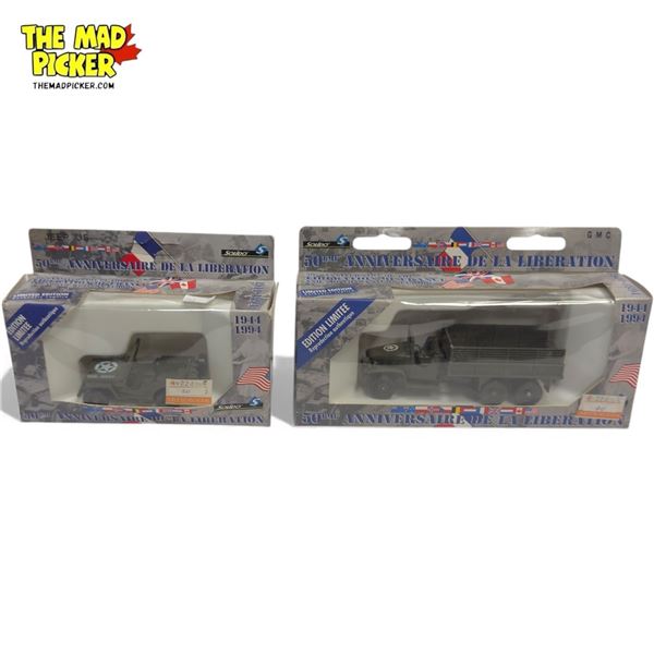 2x Vintage Solido Limited Edition Die Cast Toys: Jeep US & GMC