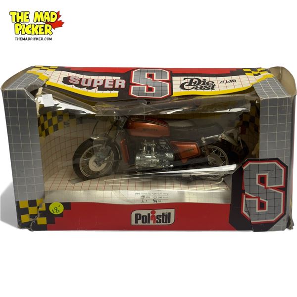 Vintage Polistil Super S Die Cat 1:10 Scale Honda GL 1000 Goldwing Motorcycle