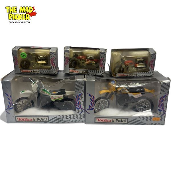 5x Vintage Polistil Tonka Dirt Bikes
