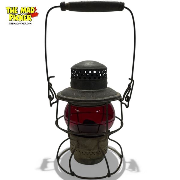 1921-1922 Adlake Kero 3-48 CPR Red Bubble Glass Train Lantern