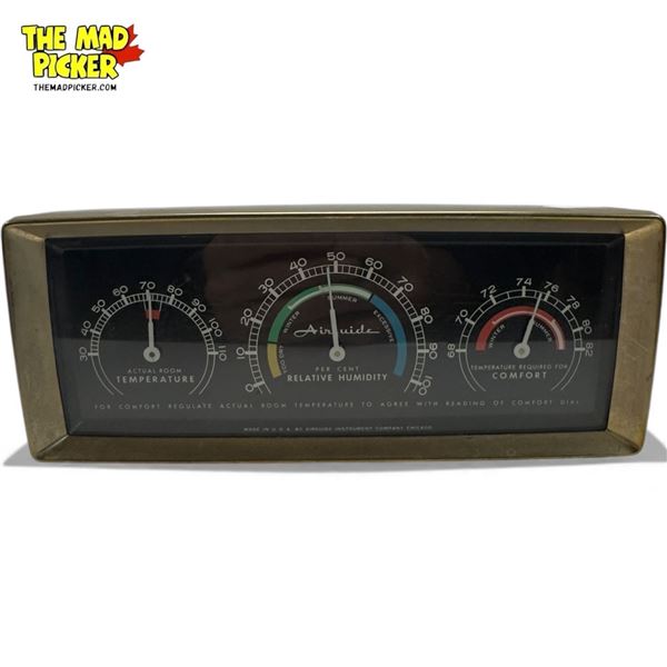 Mid Century Modern Airguide Temperature/ Humidity Gauge