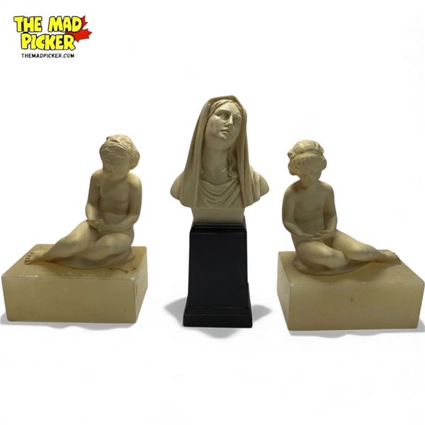 3x Vintage Statues