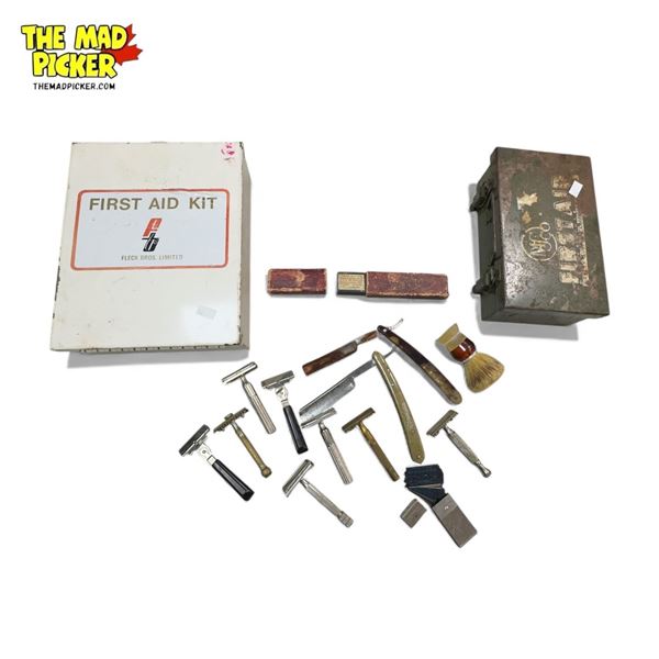 Vintage Variety: Straight Razors, Butterfly Razors, & First Aid Kits