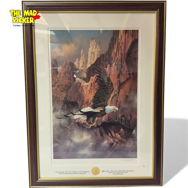 1987 Ted Blaylock Signed Print "Save The Eagle, From Sea To Shining Sea"