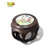 Image 1 : Asian Rosewood Drum Stool With Hand Painted Porcelain Top
