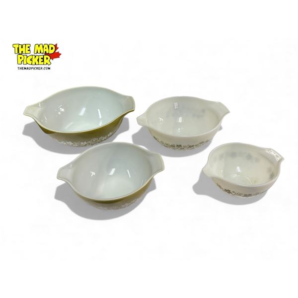 4x Vintage Pyrex Spring Blossom Cinderella Nesting Bowls (441,442,443,444)