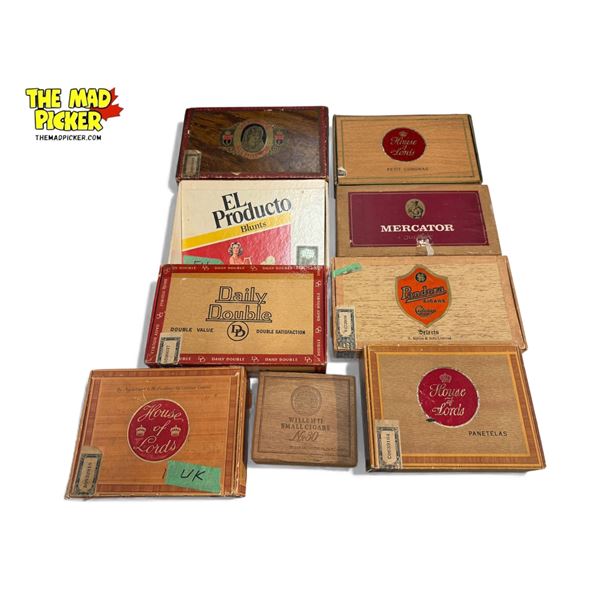 9x Cigar Boxes: House Of Lords, Pandora, Mercator, & More