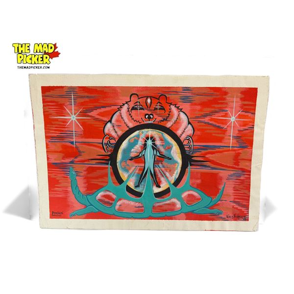 1996 Vince Andrees Signed "Directional Guardians" Original Oil On Canvas Painting