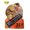Image 2 : 3x Vintage Cardboard Advertisements: Beckmore, 7up, & American Gentlemen