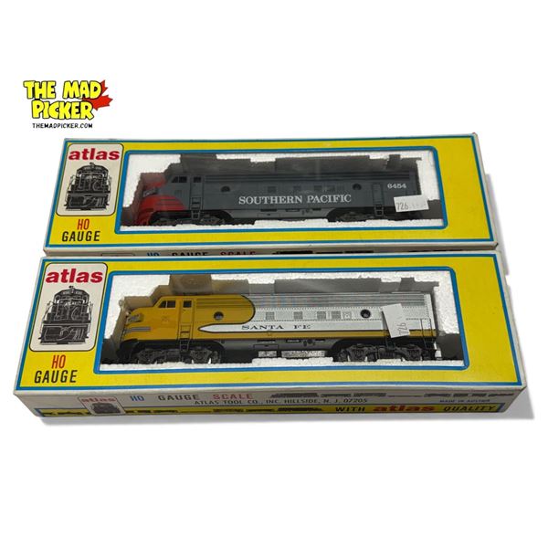 2x Vintage Atlas HO Gauge FP7 Diesel Model Train Toys