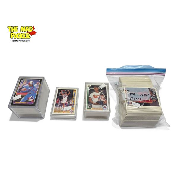 Assorted Sports Cards: Baseball (Donruss & Upper Deck) & Basketball (1991 Upper Deck)