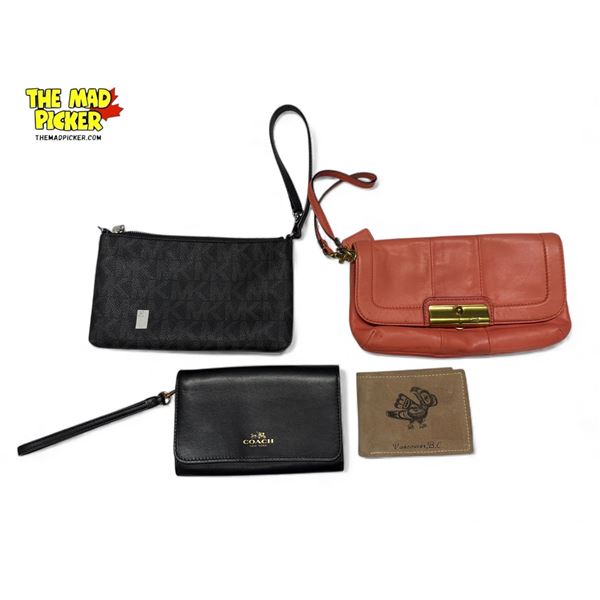 4x Wallets: Michael Kors, Coach, First Nations Hide Vancouver B.C.