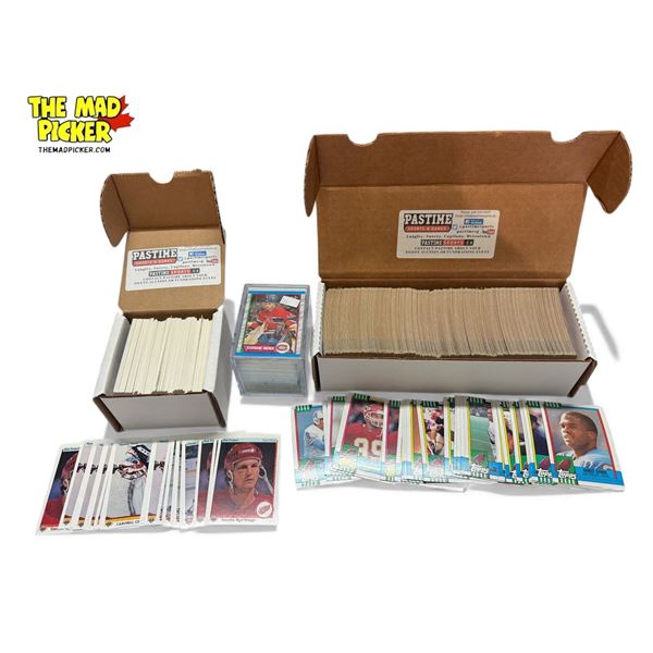 Assorted Sports Cards: Football (Topps) & Hockey (O-Pee-Chee + Upper Deck)