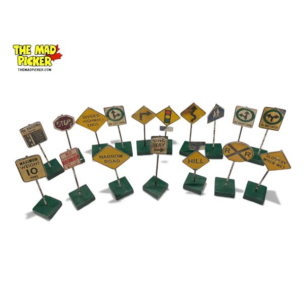 Vintage Toy Railway / Road Signs