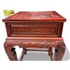 Image 4 : Vintage Chinese Rosewood Side Table With Foo Dog, Floral, & Figural Face Designs