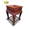 Image 2 : Vintage Chinese Rosewood Side Table With Foo Dog, Floral, & Figural Face Designs