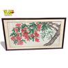 Image 1 : Vintage Original Asian Watercolour Floral Painting With
