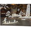 Image 2 : Vintage Asian Abalone Inlay Wall Art Depicting Arriving Villagers