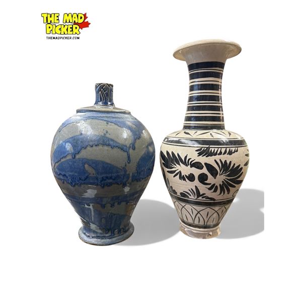 2x Vintage Pottery Vases