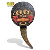 Image 1 : Vintage First Nations Hand Made Wooden Rattle With Horn Handle