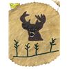 Image 3 : Vintage First Nations Handmade Hide Beaded Deer & Tree Wall Art
