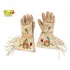 Image 1 : Vintage First Nations Handmade Hide Floral Beaded Gauntlets