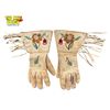 Image 2 : Vintage First Nations Handmade Hide Floral Beaded Gauntlets