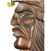 Image 2 : 1972 Richard Campbell Signed First Nations Artist Hand Carved Plaque "Indian Warrior - Thunderbird H