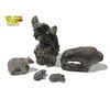Image 5 : 5x Hand Made Animal Figurines: Wolf & Jolin - Buffalo, Bears, & Bird On Tree
