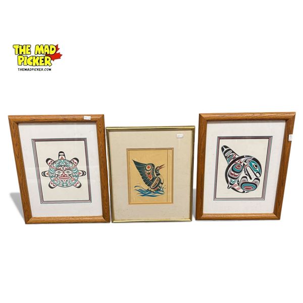 3x First Nations Prints (2x By Joe Wilson: Sun & Killer Whale)