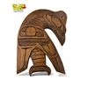 Image 1 : Vintage Lou-Oak Swan Signed First Nations Nishga Tribe Hand Carved Plaque "Thunder-Bird"