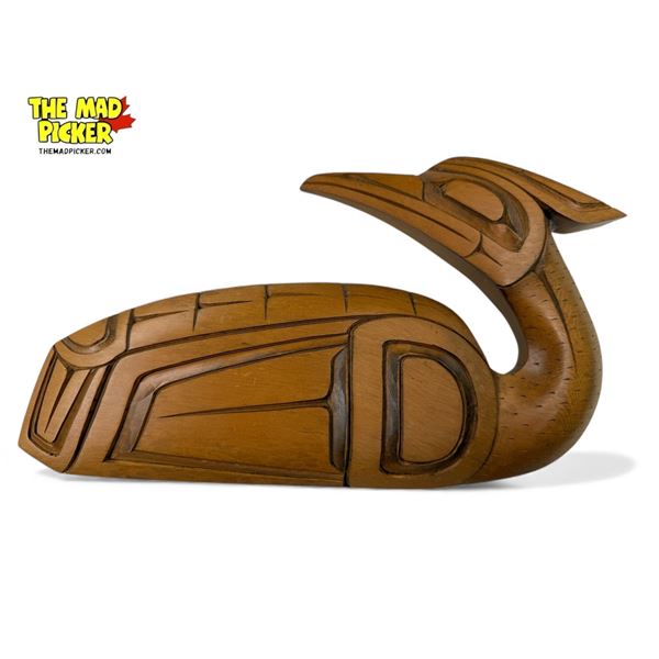 2005 Richard Campbell Signed Musqueam First Nations Artist Handmade "Loon" Plaque