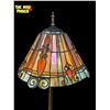Image 4 : Vintage Leaded Stained Glass Shade Floor Lamp