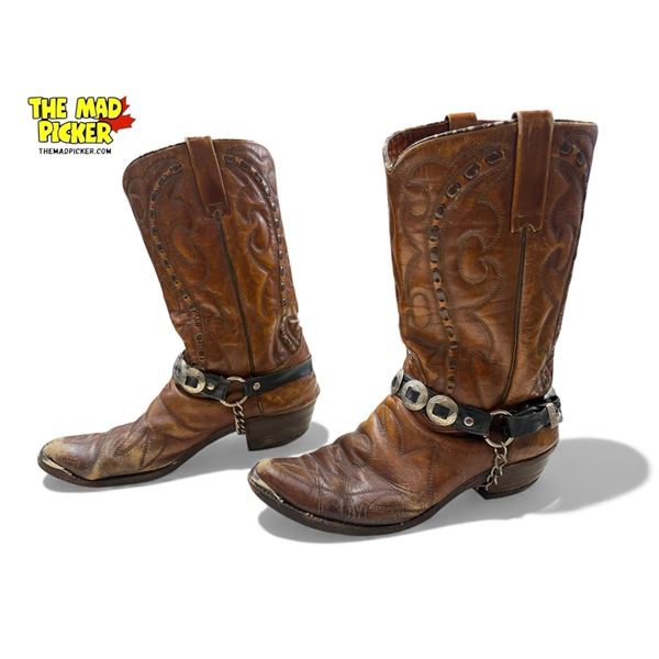 Vintage Durango West Leather Cowboy Boots Size 10.5