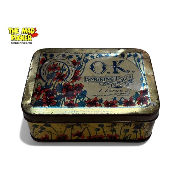 Vintage Canadian O.K. Tobacco Tin