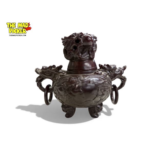 Vintage Resin Dragon Themed Container