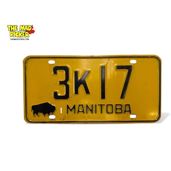 Undated Front Manitoba License Plate With Buffalo Graphic