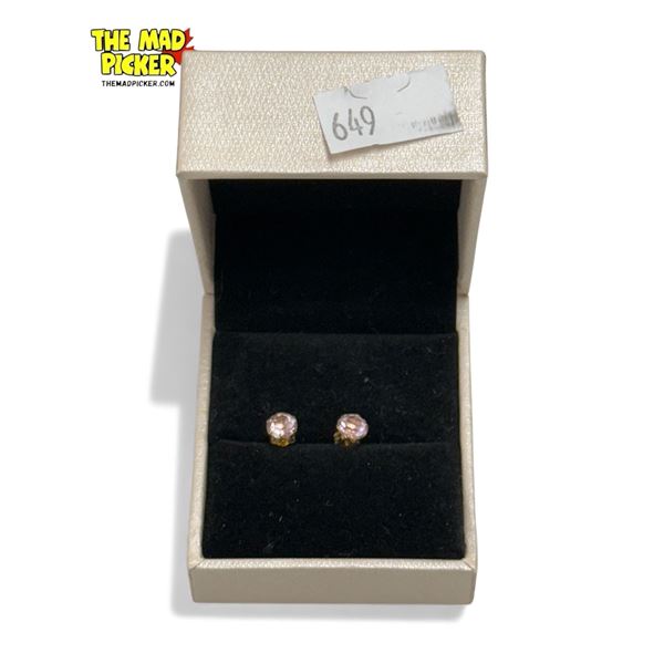 10k Gold Earrings With Amethyst Stones