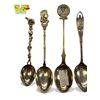 Image 2 : 6x Vintage Silver Spoons: 800, Lion Hallmark, & Sterling