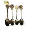 Image 3 : 4x Vintage Silver Collector Spoons: Sterling & Lion Hallmark