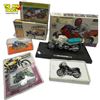 Image 2 : Assorted Vintage Toys: Motorcycles, Dirt Bike, Snowmobile, & Historic Cars