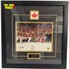 Image 1 : Sidney Crosby 2010 Olympic Golden Goal Canada Hockey Photo Framed 18.5x18.5" COA Moments in Time