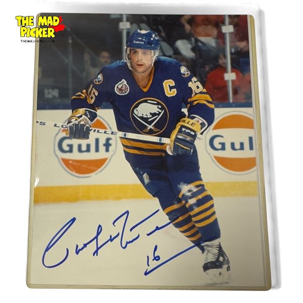 Pat LaFontaine Autographed Buffalo Sabres 8x10 Photo Signed in Sharpie Moments in Time Collection