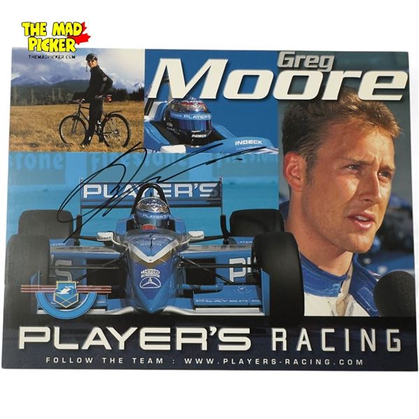 Greg Moore Autograph 1999 Players Forsythe Racing Promo Card Signed IndyCar Driver Collectible