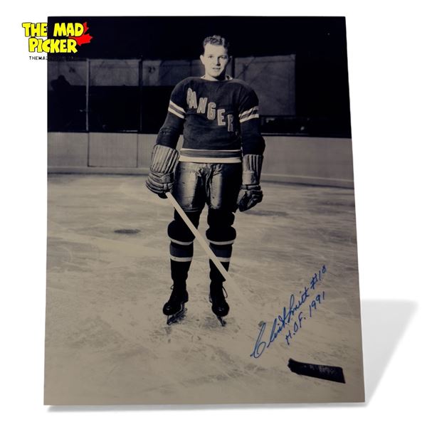 Clint Smith Autographed AJ Sports 8x10 B/W Photo Rangers #10 HOF Induction 1991 Moments in Time