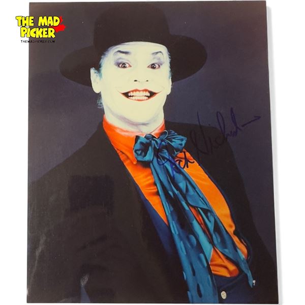 Jack Nicholson Autographed Joker 1989 Batman Promotional Photo Iconic Costume Moments in Time