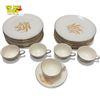Image 2 : Vintage Golden Wheat China Ware : 18 Plates (22k Gold Trim), 5 Cups, 1 Saucer