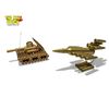 Image 2 : 2x Faux Bullet Shell Casing Table Top Art Works: Fighter Jet & Tank